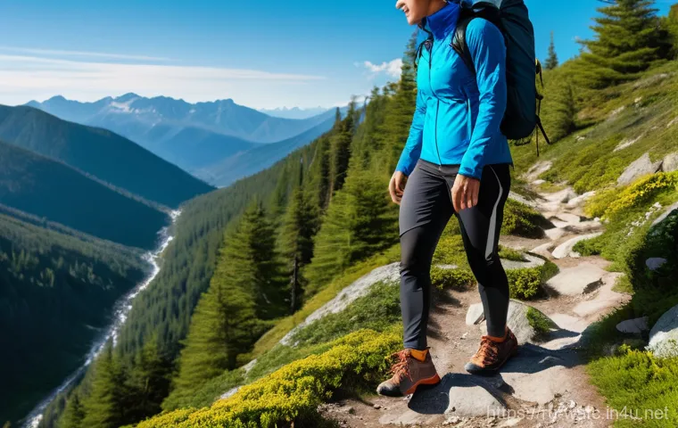 GPS 스마트워치 모델 추천 - **Prompt: "Dynamic Hiking Adventure with Smartwatch"**
A vibrant, dynamic image of an active per...