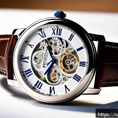 리미티드 에디션 시계 추천 - A luxurious limited edition wristwatch with a titanium case and a classic design featuring a white d...